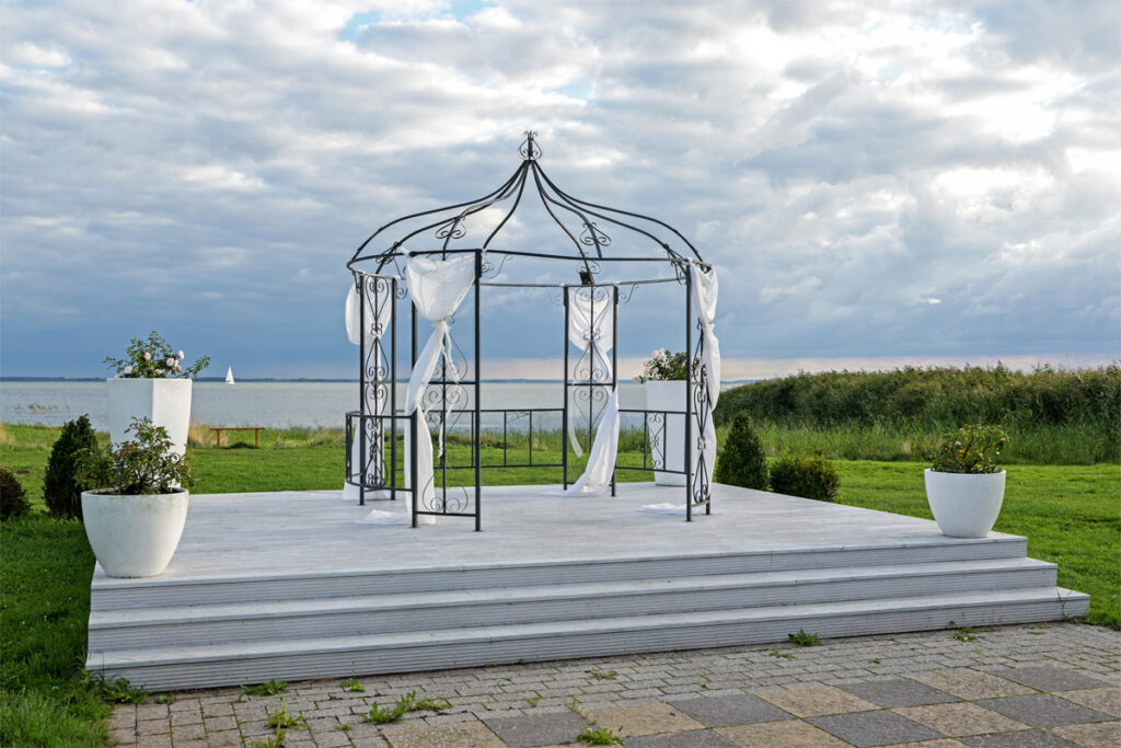 Metall Pavillon rund