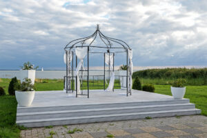 Metall Pavillon rund