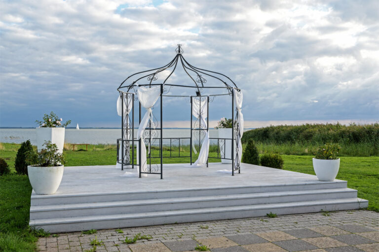 Metall Pavillon rund